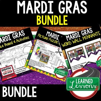 Mardi Gras Activity Bundle | Louisiana History & Culture Activities - preview 1