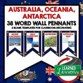 Australia, Oceania, Antarctica Word Wall  World Geography Word Wall - preview 1