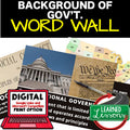 Government Word Wall | Civics Vocabulary Activities | Background of Government - preview 1