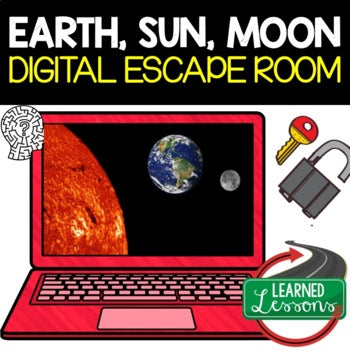 Earth, Sun, Moon Digital Escape Room, Earth Science Escape Room - preview 1
