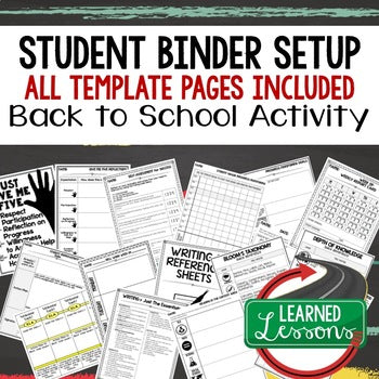 Back to School Student Binder | Student Notebook | Student Organization - preview 1