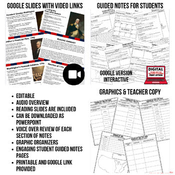 Federalist Era Guided Notes and PowerPoints Google & Flipped Classroom - preview 2