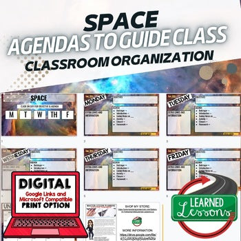 Space Agenda PowerPoint & Google Slides, Earth Science Agenda - preview 1