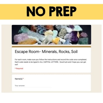 Minerals Escape Room Rock Cycle Digital Escape Room Earth Science Activity - preview 4