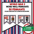 World War II Word Wall Pennants US History Word Wall - preview 1