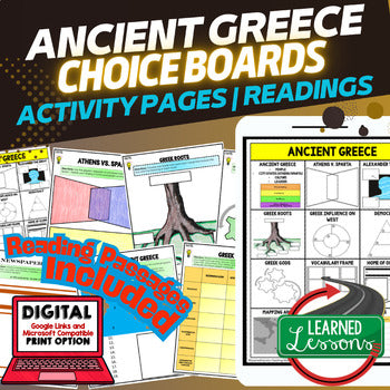 World History Ancient Greece Choice Board Activities - preview 1