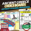 World History Ancient Greece Choice Board Activities - preview 1