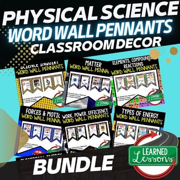 Electrical Energy Word Wall Pennants (Physical Science Word Wall) - preview 2
