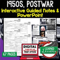 1950s, Postwar Boom Notes & PowerPoints, US History, Print, Digital - preview 1