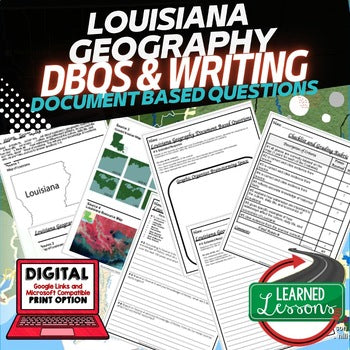 Louisiana Geography Document Based Questions DBQ (Paper and Google Version) - preview 1