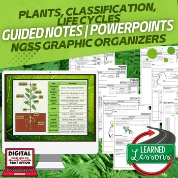 Plants Guided Notes | Plant Life Cycles & Classification | PowerPoint - preview 1