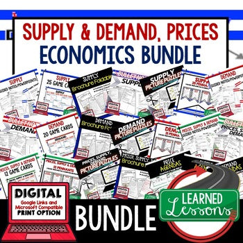 Supply, Demand & Prices Activities Bundle | Economics | Print & Digital - preview 1
