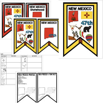 New Mexico History Word Wall, State Profile, New Mexico Activities US History - preview 2