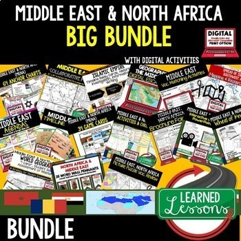 Middle East & North Africa Geography Bundle | Maps, Activities & Projects - preview 1