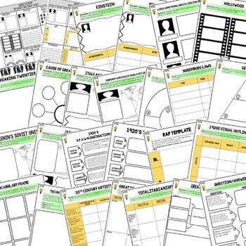 Between Two Wars 1920s 1930s Activities, Choice Board, Print & Digital, Google - preview 4