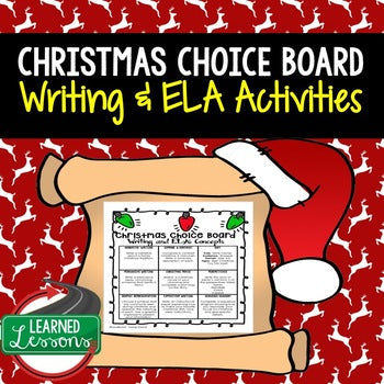 Christmas Activities, Christmas Writing, Christmas English Choice Board - preview 1