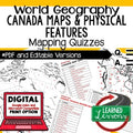 Canada Map Quizzes Geography Assessment, GOOGLE FORM - preview 1