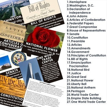 Civics Word Wall Bundle | Government Vocabulary Activities | Print & Google - preview 4