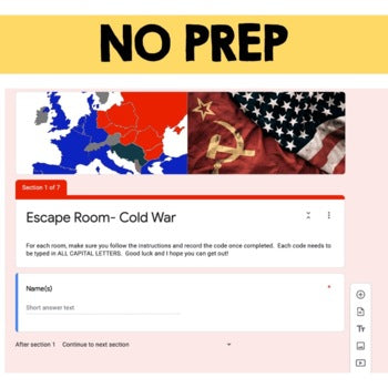 Cold War Digital Escape Room, Breakout Room, Activity Pages No Prep - preview 4