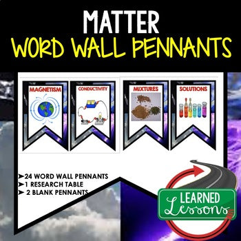 Physical Science Word Wall Bundle | NGSS Science Vocabulary Pennants | Classroom - preview 3