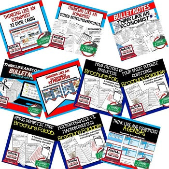 Think Like an Economist Activities Bundle | Economics | Print & Digital - preview 2