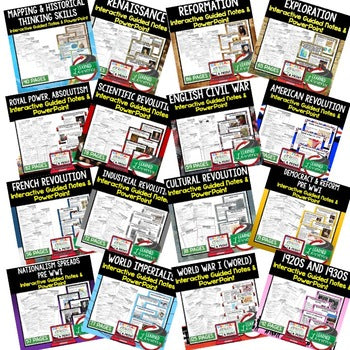 World History Guided Notes Bundle | PowerPoints | Google Slides - preview 2