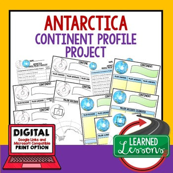 Antarctica Project Activity Pages, World Geography, Digital Distance Learning - preview 1