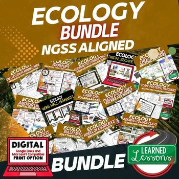 Life Science Ecology Bundle | NGSS Ecology & Ecosystems Activities - preview 1