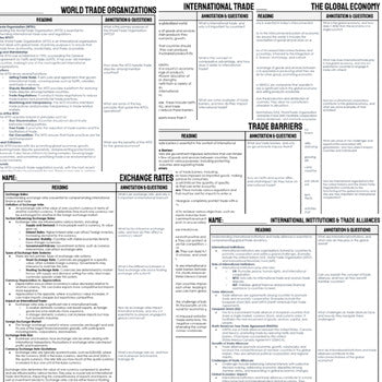 Global Economy DBQ Reading Comprehension Passages & Questions - preview 2