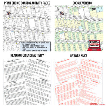 Cold War Activities, Cold War Choice Board, Print, Digital, and Google - preview 2