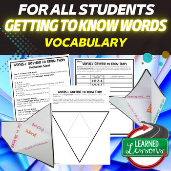 Vocabulary Strategy Words Interactive Notebook | Vocabulary Activities - preview 1