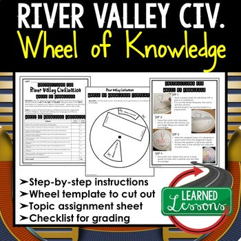 River Valley Civilizations Wheel of Knowledge Interactive Notebook Page - preview 1