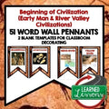 Beginning of Civilization Pennant Word Wall BUNDLE World History Word Wall - preview 1