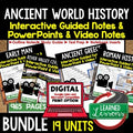 Ancient World History Guided Notes & PowerPoints Bundle | Print + Google - preview 1