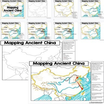 Ancient China Map Activity and Research, Mapping Ancient China - preview 3