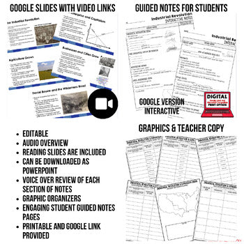 Industrial Revolution Guided Notes and PowerPoints & Video for Flipped Classroom - preview 2