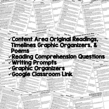 Manifest Destiny DBQ Close Reading Textbook Replacement Google Print - preview 2