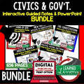 Civics Guided Notes Bundle | Government PowerPoints | Print & Digital - preview 1