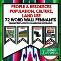 People and Resources Word Wall World Geography Word Wall - preview 1