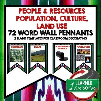 People and Resources Word Wall World Geography Word Wall - preview 1