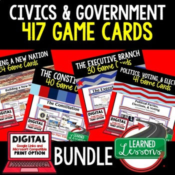 Constitution Game Cards, Government, Print & Digital Google Learning - preview 3