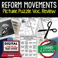 REFORM MOVEMENTS 1800S Activity Picture Puzzle Unit Review, Study Guide - preview 1