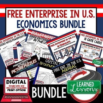 Free Enterprise in the U.S. Activities Bundle | Economics | Print & Digital - preview 1