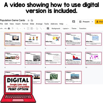 People & Resources Game Cards, Geography Test Prep,  Digital Distance Learning - preview 2