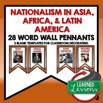 Nationalism in Asia, Africa, and Latin America Word Wall World History Word Wall - preview 1