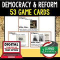 Democracy & Reform Game Cards, Test Prep, Print & Digital Learning, Google - preview 1