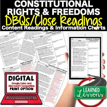 Constitutional Rights DBQ Reading Activity, Google, Civics DBQ, Close Reading - preview 1