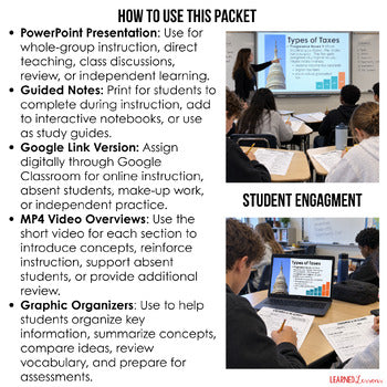 Government & The Economy Guided Notes & PowerPoint, Economics Guided Notes - preview 3