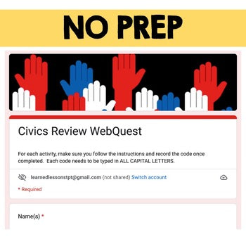 Civics Overview Digital Escape Room, Breakout Room Activity Pages No Prep - preview 4