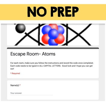 Atoms Digital Escape Room, Atoms Activities for Differentiation - preview 4